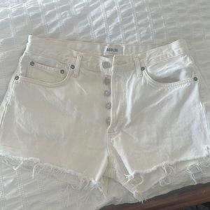 Agolde Parker vintage white shorts